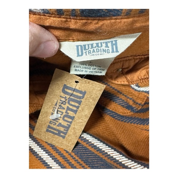 Duluth Trading Co Flannel Shacket Women's Large NWT Heritage Long Sleeve Shirt - Picture 7 of 8